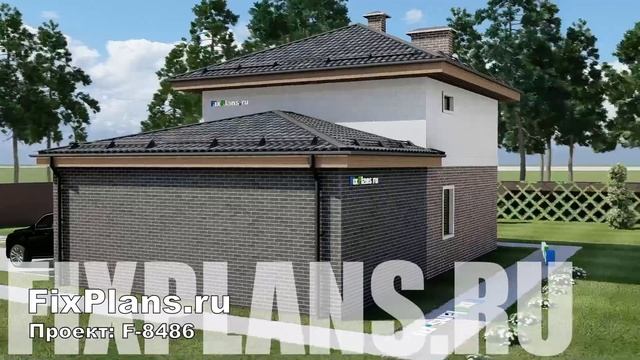 Проект двухэтажного дома F-8486