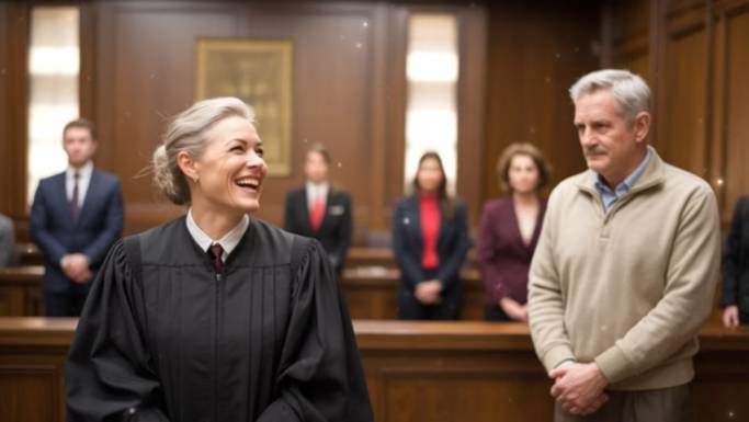 Судья смеётся над стариком в суде, пока он не раскрывает свою личность!