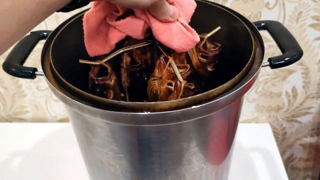 Коптильня Hanhi. Копчение крупного окуня. Карпинск
