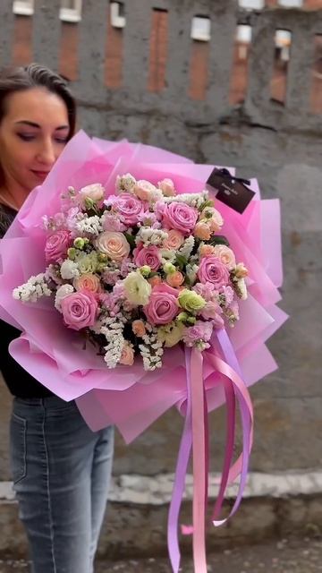 #розовыйбукет #цветыназаказ #вдохновение #сделайсам #с