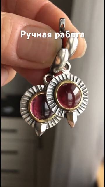Серьги ручной работы из серебра с натуральными камням смотреть онлайн