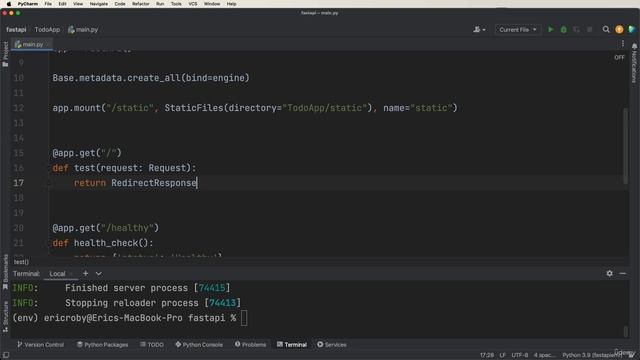 16. FastAPI Full Stack - Home Page Redirection смотреть онлайн