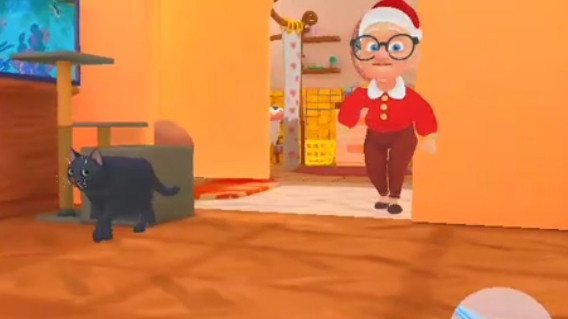 кот и бабка