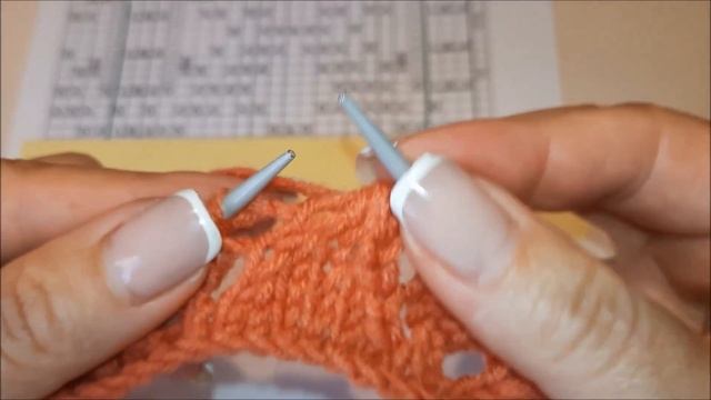 Ажурный узор спицами. Вязание спицами. Японские узоры. смотреть онлайн