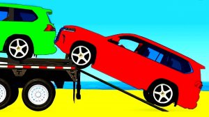 Мультики про цветные машинки внедорожники и вертолеты для детей с забавными супергероями для детей