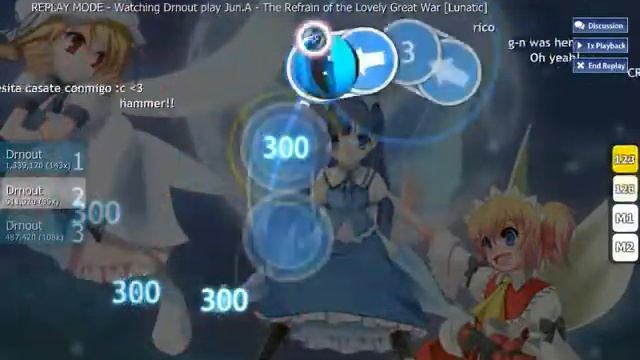 Osu! | Как я играю в Tohou - The Refrain of the Lovely Great War смотреть онлайн