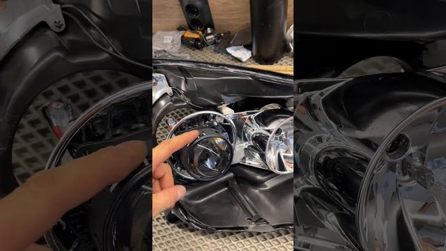 Opel Astra H установка светодиодных линз Technik Division 3" 4300K смотреть онлайн