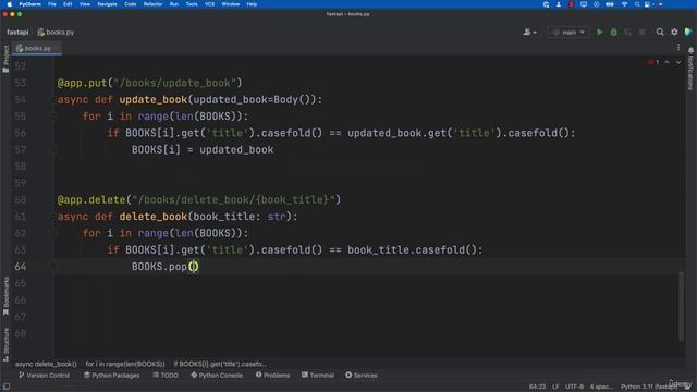 15. FastAPI Project Delete Request смотреть онлайн