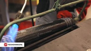 Монтаж методом наплавления мягкой кровли ТЕХНОНИКОЛЬ