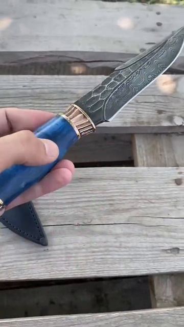 💣💣💣Нож из дамаской стали 🌳🌳Рукоять стабилизиро? смотреть онлайн