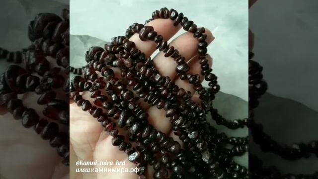 Гранат природный полушлифованный, округлая крошка 6-8 ?