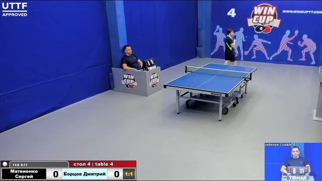 20:00 Матвиенко Сергей 1-3 Борцов Дмитрий стол 4 Юг-3 23.07.21 смотреть онлайн