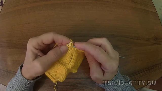 Ажурный узор спицами №13 смотреть онлайн