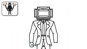 КАК НАРИСОВАТЬ УЛУЧШЕННЫЙ БОЛЬШОЙ ТВ МЕН из Скибиди Т?