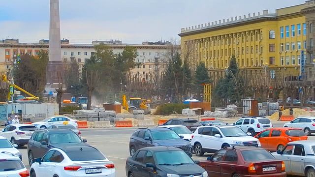 Ремонт улиц Волгограда обновление Стеллы и вечного Ог