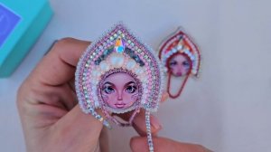 Брошь ручной работы Русский Кокошник