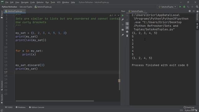 18. Sets and Tuples смотреть онлайн