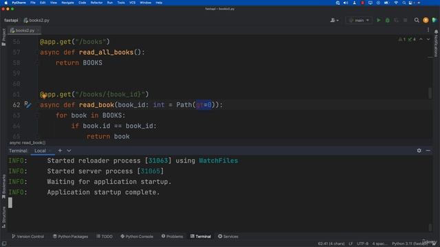 16. FastAPI Project Data Validation Path Parameters смотреть онлайн