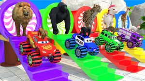 Машинки летают и прыгают! Развивающие мультики Машины помощники. Мультфильмы про машинки