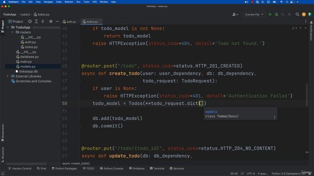 1. FastAPI Project Post Todo (User ID) смотреть онлайн