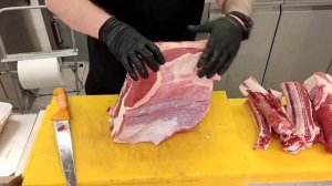 Говяжьи рёбра и грудинка.Разделка говядины.Обвалка мяса.Израиль.