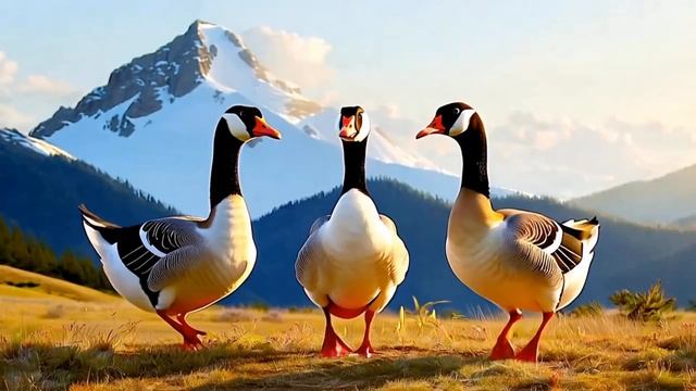 Гуси, гуси, га, га, га-поющая анимация!