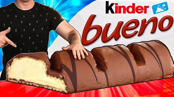 МЫ ПРИГОТОВИЛИ ОГРОМНЫЙ KINDER BUENO ВЕСОМ В 100 КИЛОГРАММ - ВАНЗАЙ vanzai в 4K