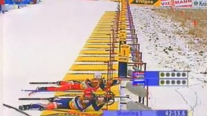 БИАТЛОН. КМ 2005-06. Эстерсунд (Швеция). Женщины. Эстафета 4 х 6 км. (Спорт). 30.11.2005.