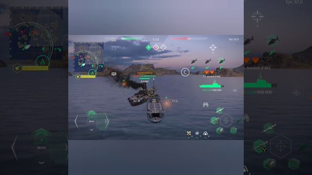 Modern WarShips Обзор Крейсера вертолётоносец Jeanne D'Ark смотреть онлайн