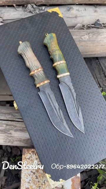 Авторская работа ✅ Сталь Дамаск,Рукоять: стаб.берёза,? смотреть онлайн