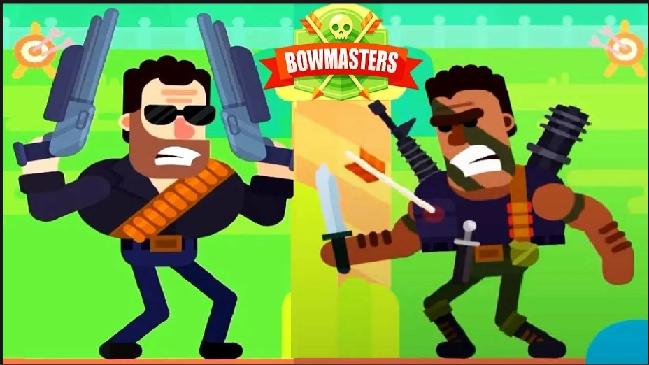Играем в Bowmasters смотреть онлайн