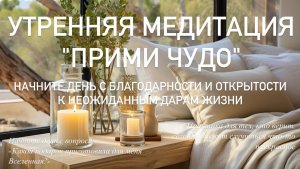 Утренняя медитация 🌅 "Прими Чудо": Настрой на волшебство и радость нового дня (9 минут)