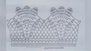 кайма крючком, схема