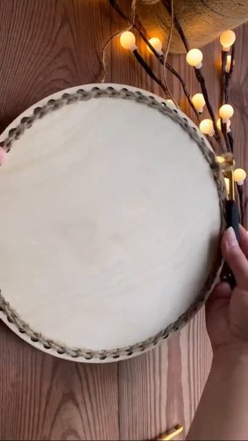 Как обвязать деревянное донышко джутом #shorts #youtubeshorts