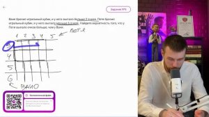 Ваня бросил игральный кубик, и у него выпало больше 2 очков. Петя бросил игральный кубик - №15972