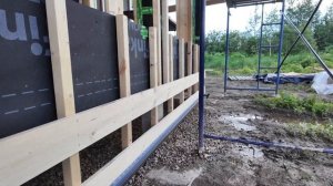 Сделали каркас под софиты и цокольные панели.