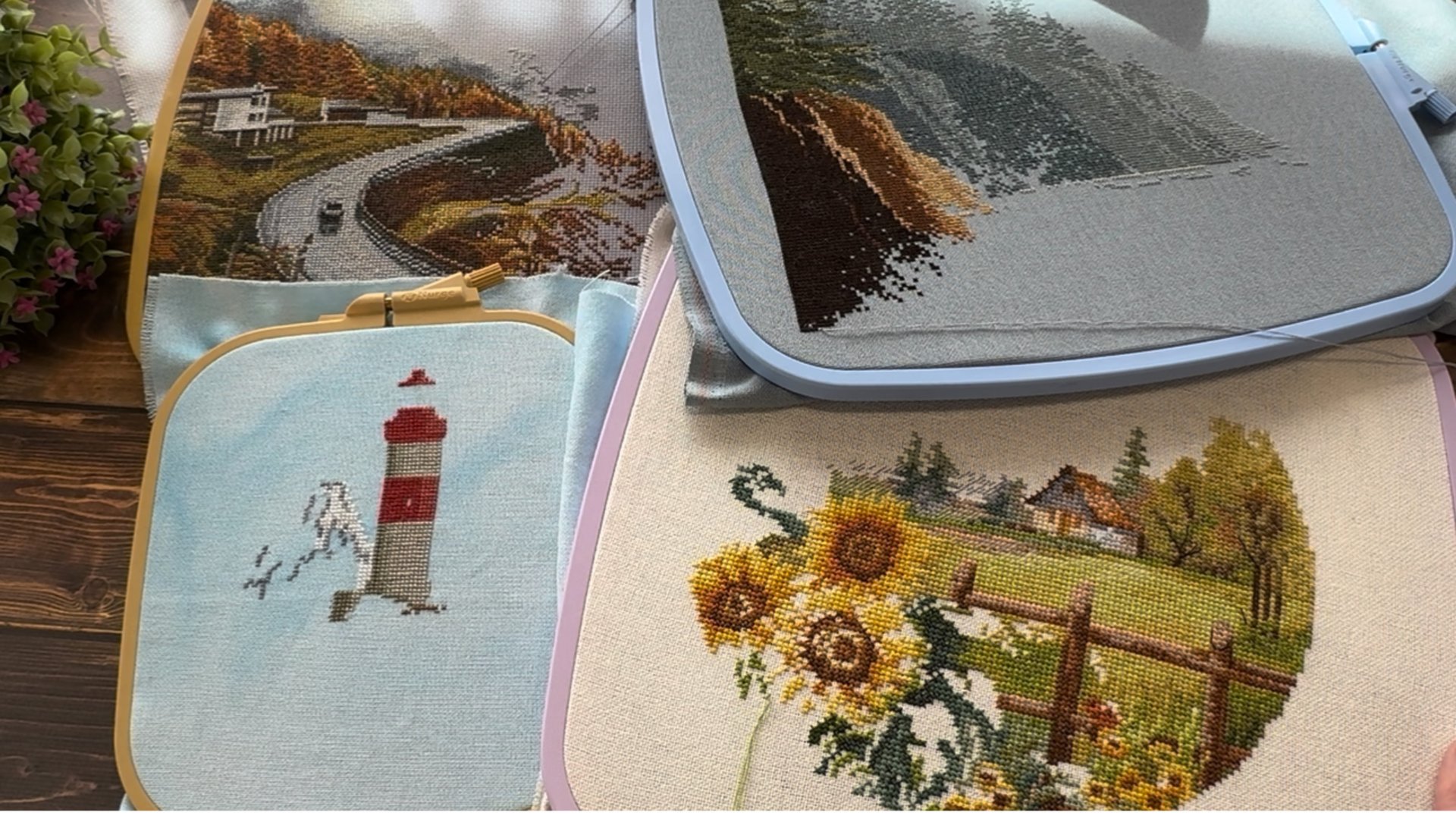 Вышивка крестом/ Залив Гумбольдта/ За околицей/ Горный туман/ Маяк. смотреть онлайн