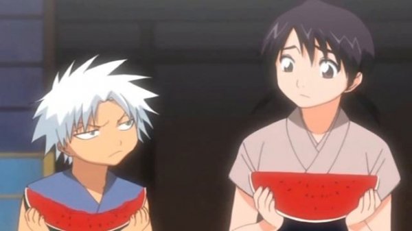 Блич | Хицугая и Момо Хинамори едят арбузы Bleach Hitsugaya and Momo Hinamori rus