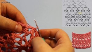 Летний берет крючком Ажурный женский берет 2 часть Вяжем по схемам