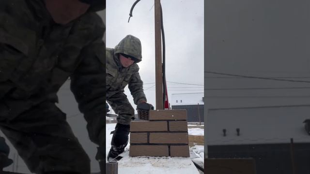 #кирпичнаякладка #стройка #bricklaying , кладка зимой смотреть онлайн