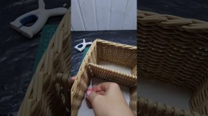 Как крепить перегородку в плетеном изделии? Часть 8