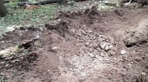 Корчуем пни с помощью лебедки автомобиля.