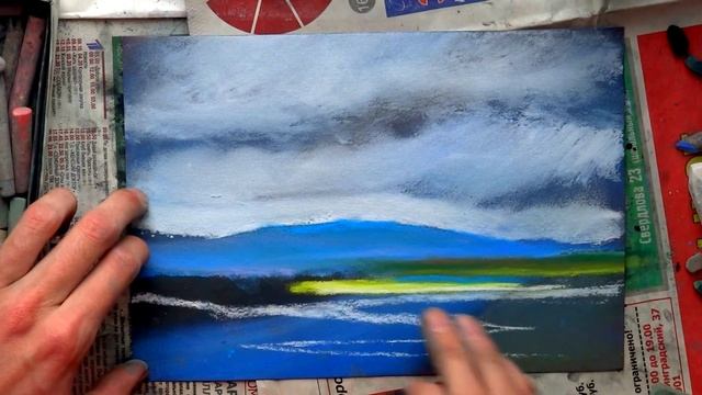 пейзаж мелками Pierre-de-Clausade - pastel cover смотреть онлайн