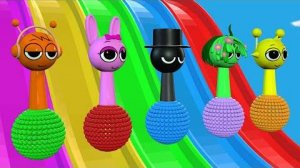 Paint Animals With Incredibox Sprunki,Pinki,Oren,Black,Vineria,Simon, Fountain Crossing Animal Game