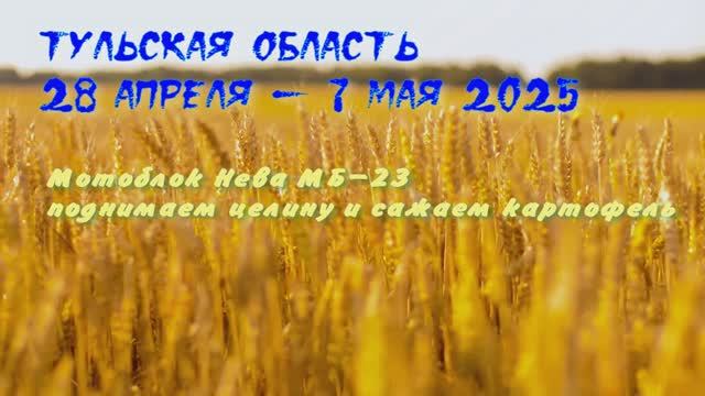 Пашем мотоблоком Нева МБ-23 целину