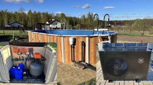 Каркасный Бассейн Эсприт-Биг 7,3х3,7 Atlantic Pool с Тепловым Насосом Aquaviva и Автоматикой Акон