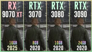 RX 9070 XT vs RTX 3070 vs RTX 3080 vs RTX 3090 - Test in 20 Games