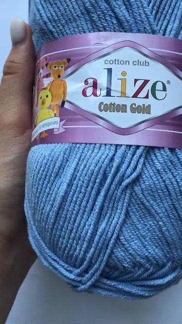 Подробный обзор пряжи Alize Cotton Gold(Хлопок с акрилом) №40 Голубой смотреть онлайн