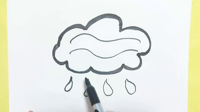Drawing a cloud for picture | Нарисуй облако для детей смотреть онлайн