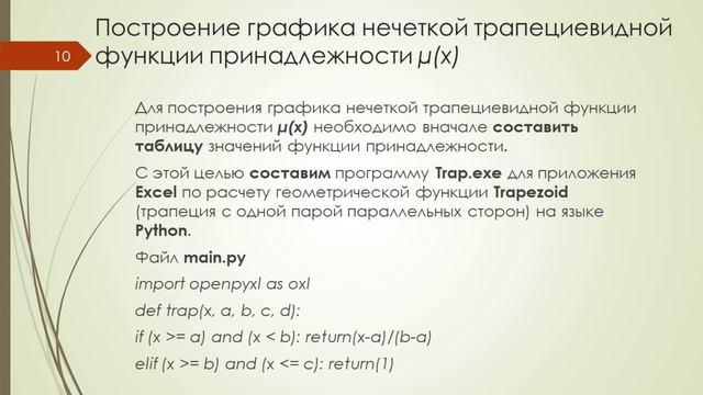 Применение нечетких множеств для определения платежеспособности хоз. субъекта на языке Python
